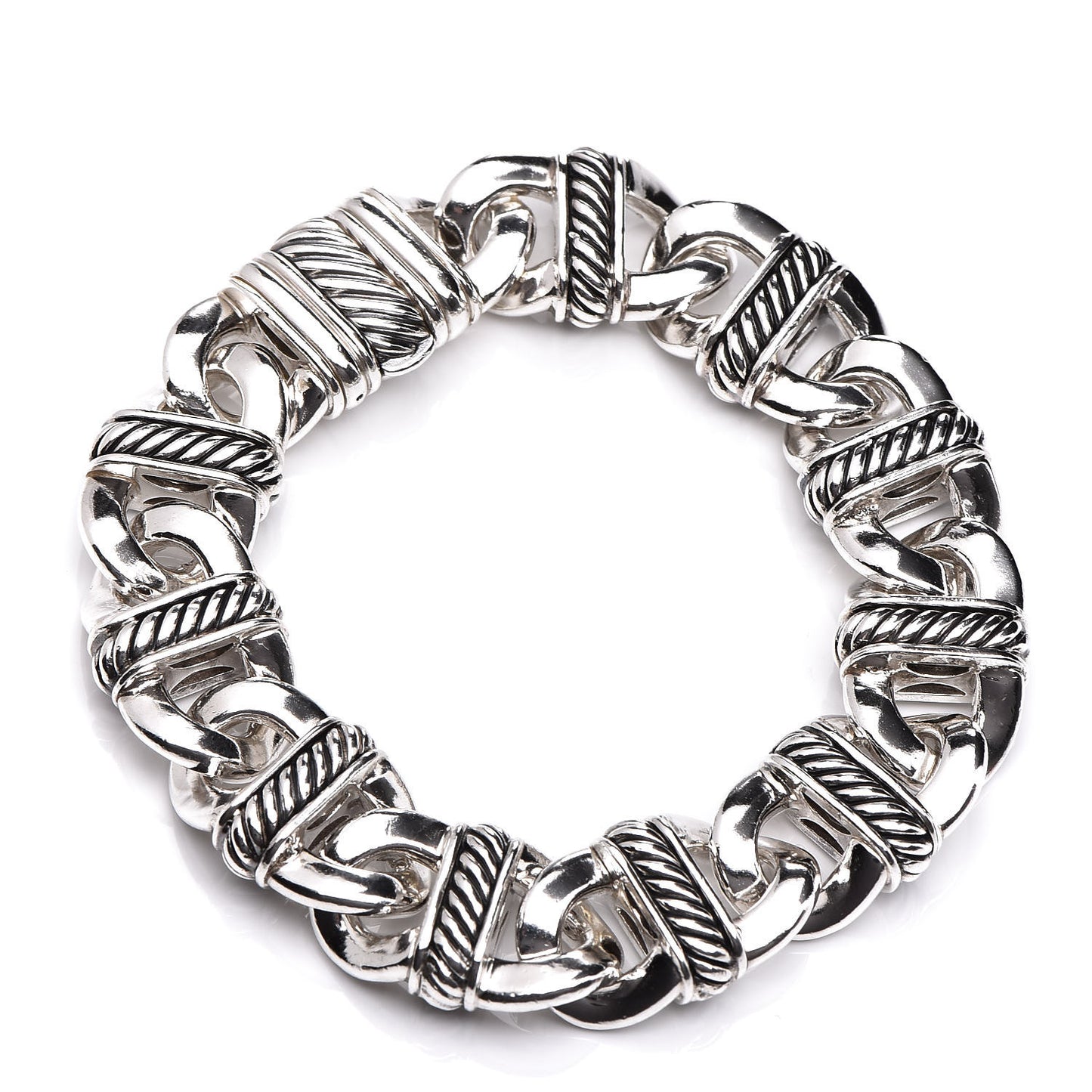 Sterling Silver 14mm Madison Cable Link Bracelet