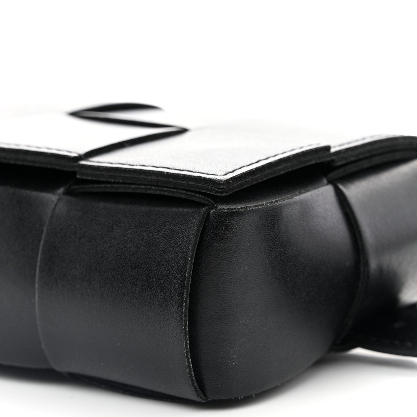 Nappa Maxi Intreccio The Belt Cassette Bag Black