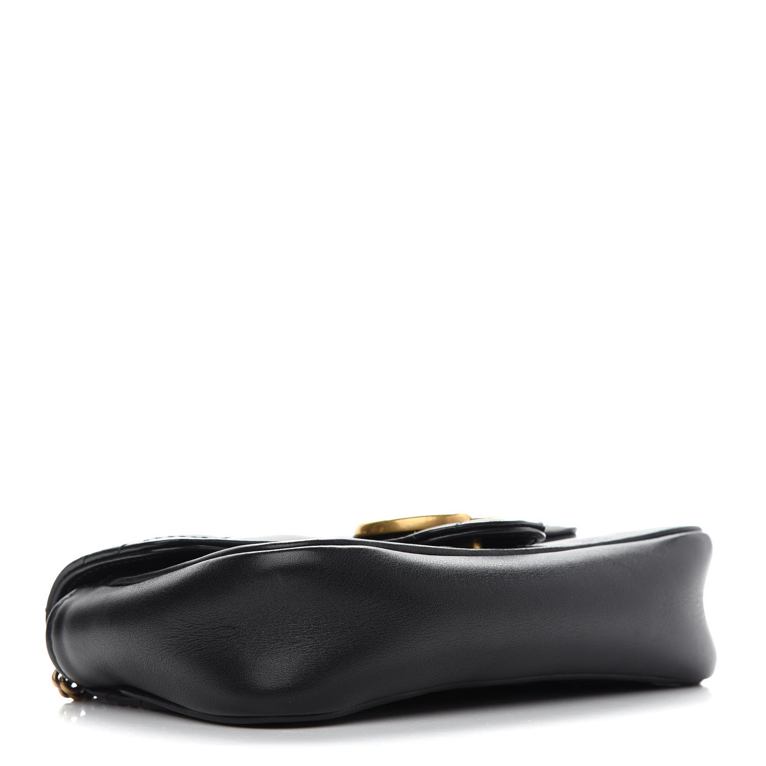 Gucci Calfskin Matelasse Super Mini GG Marmont Shoulder Bag Black 4 of 10