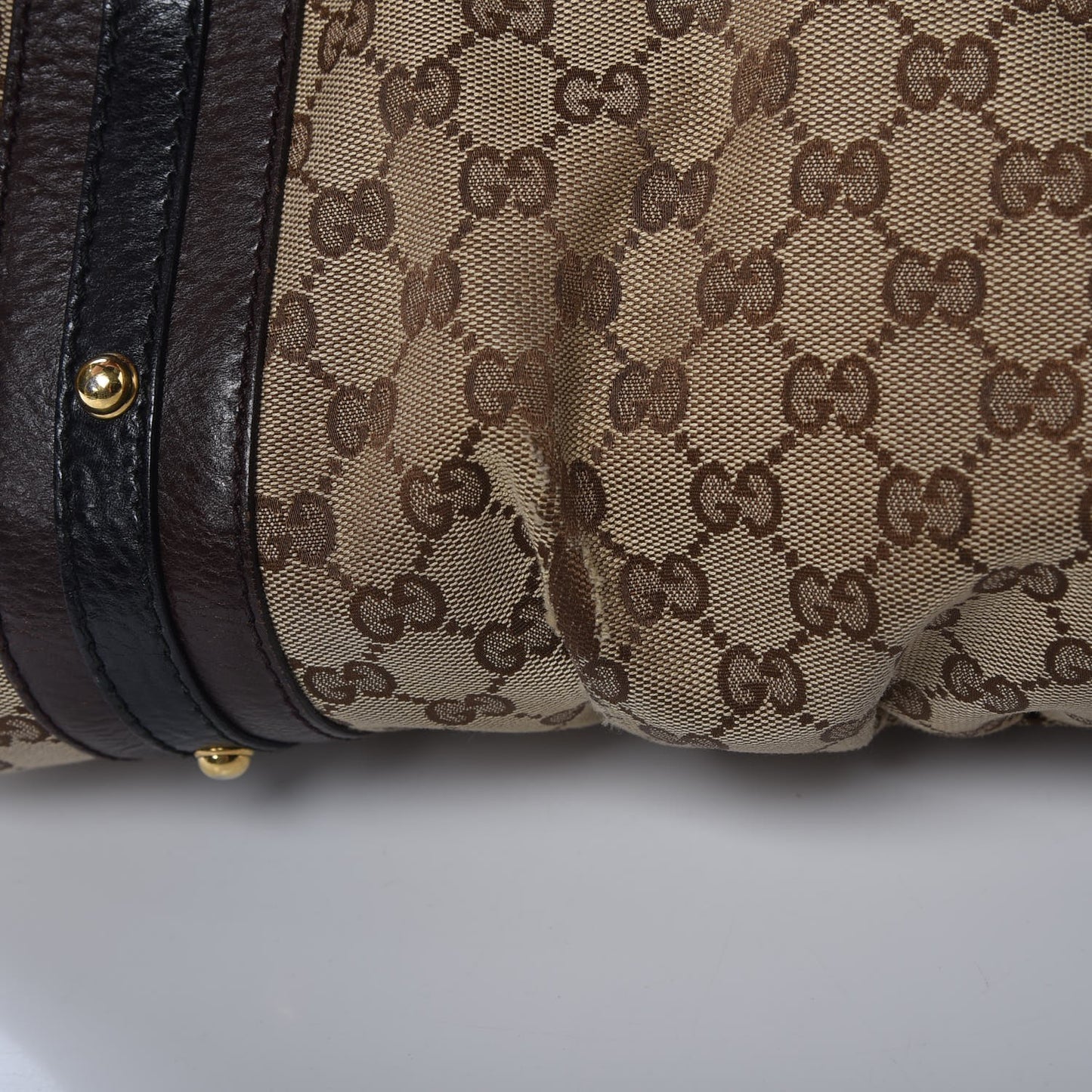 Monogram Medium Interlocking Icon Tote Dark Brown