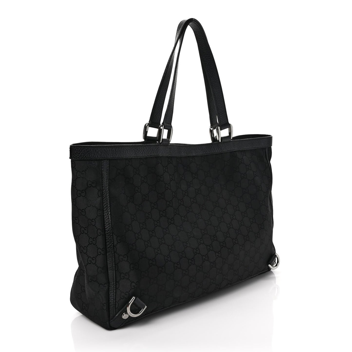 Nylon Monogram Large Abbey Tote Black