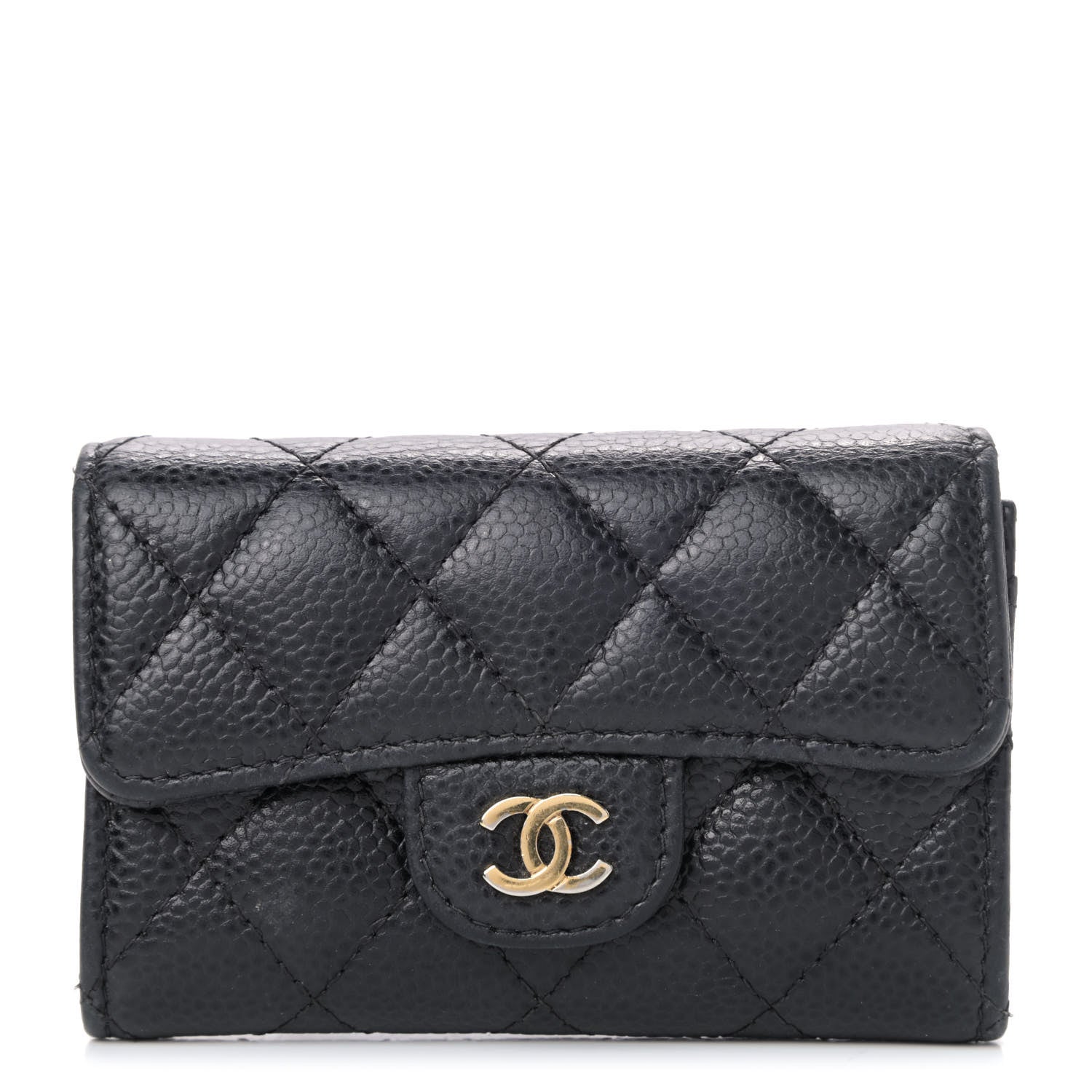 Chanel Caviar Quilted Flap Card Holder Black 1 of 4