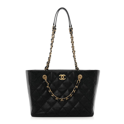 Chanel Caviar Quilted Small Shopping Tote Black 1 of 11