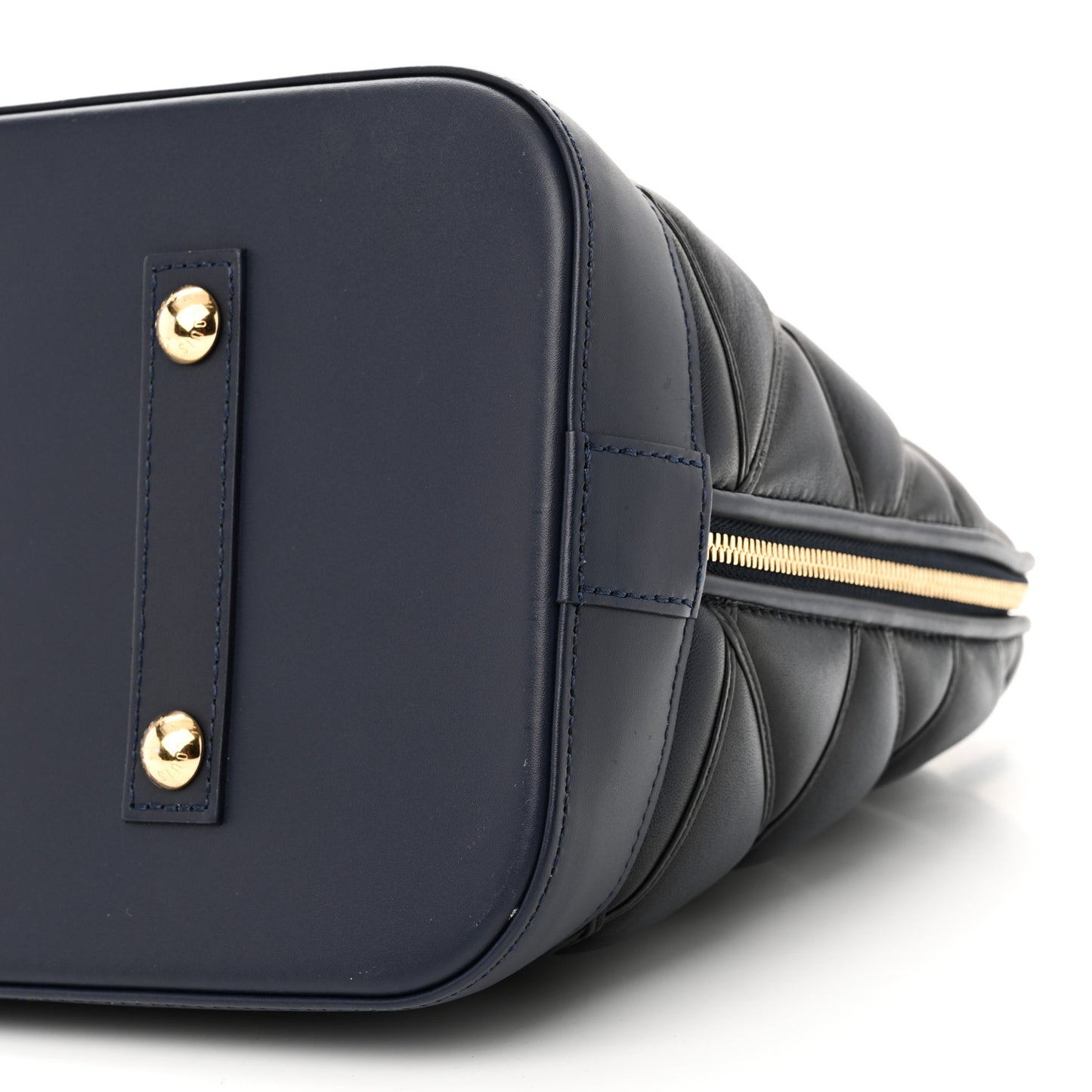 Lambskin Malletage Alma GM Navy Blue