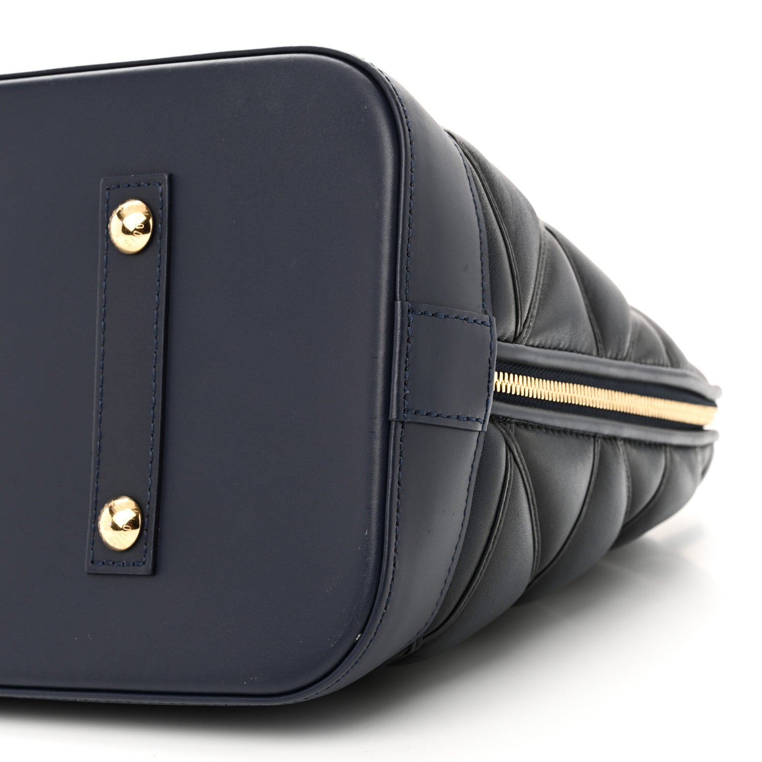 Louis Vuitton Lambskin Malletage Alma GM Navy Blue 9 of 9