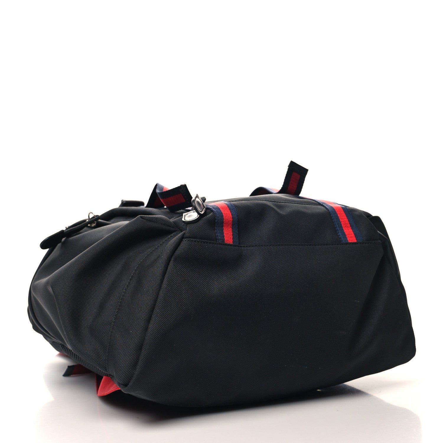 Gucci Techno Canvas Web Double Buckle Backpack Black 4 of 10