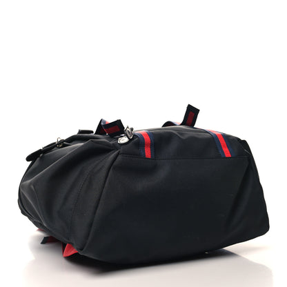 Gucci Techno Canvas Web Double Buckle Backpack Black 4 of 10