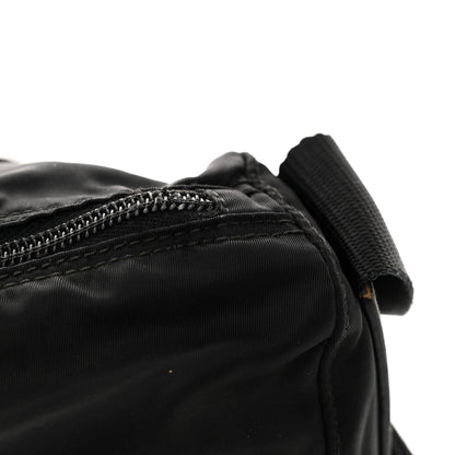 Prada Re-Nylon Vela Saffiano Pocket Double Zip Shoulder Bag Black 12 of 14