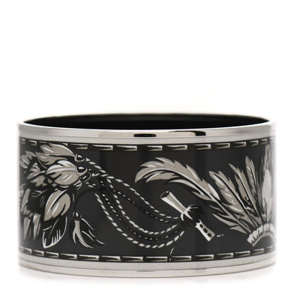 Hermes Enamel Printed Extra Wide Brazil Bracelet 65 1 of 5