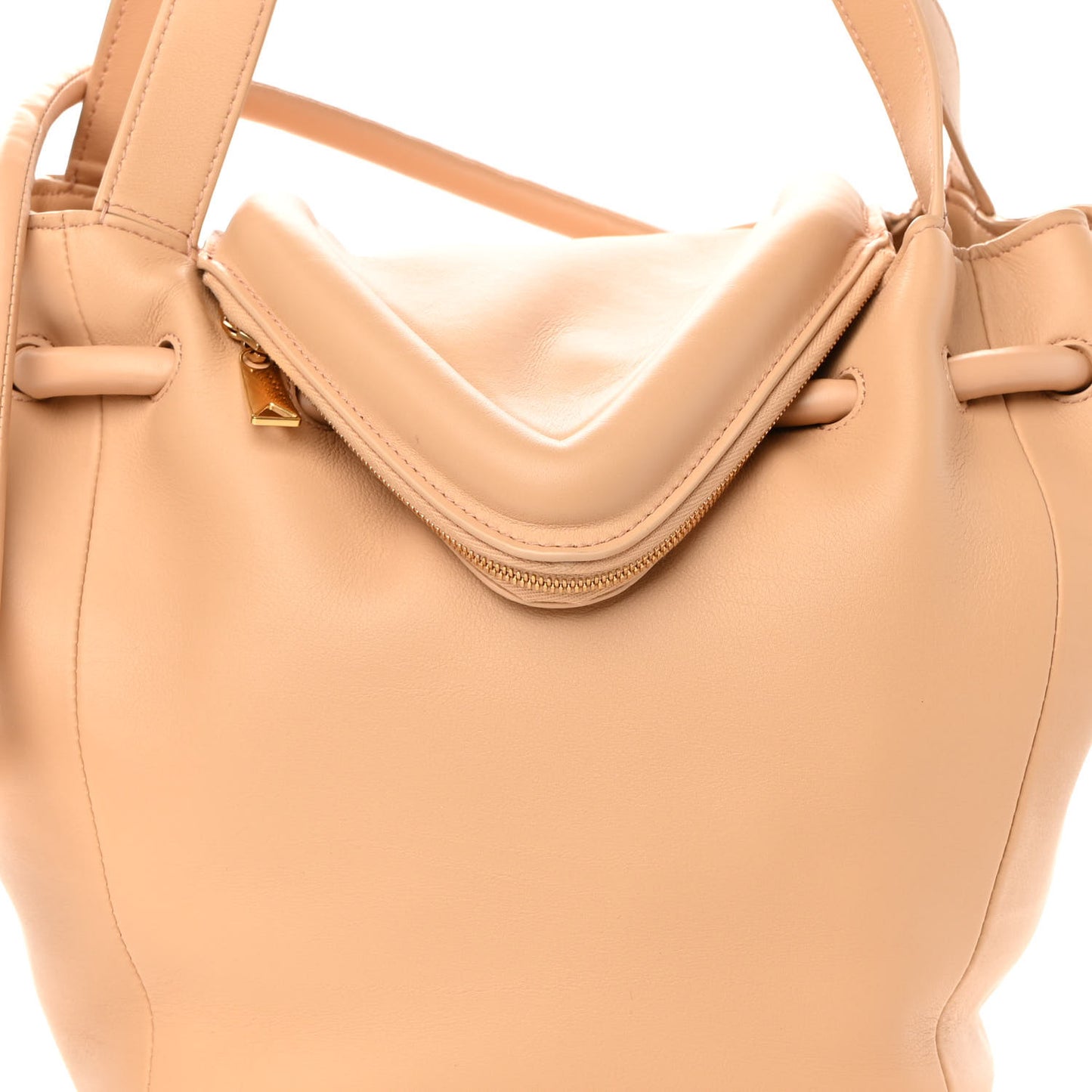 Calfskin Large Beak Tote Almond