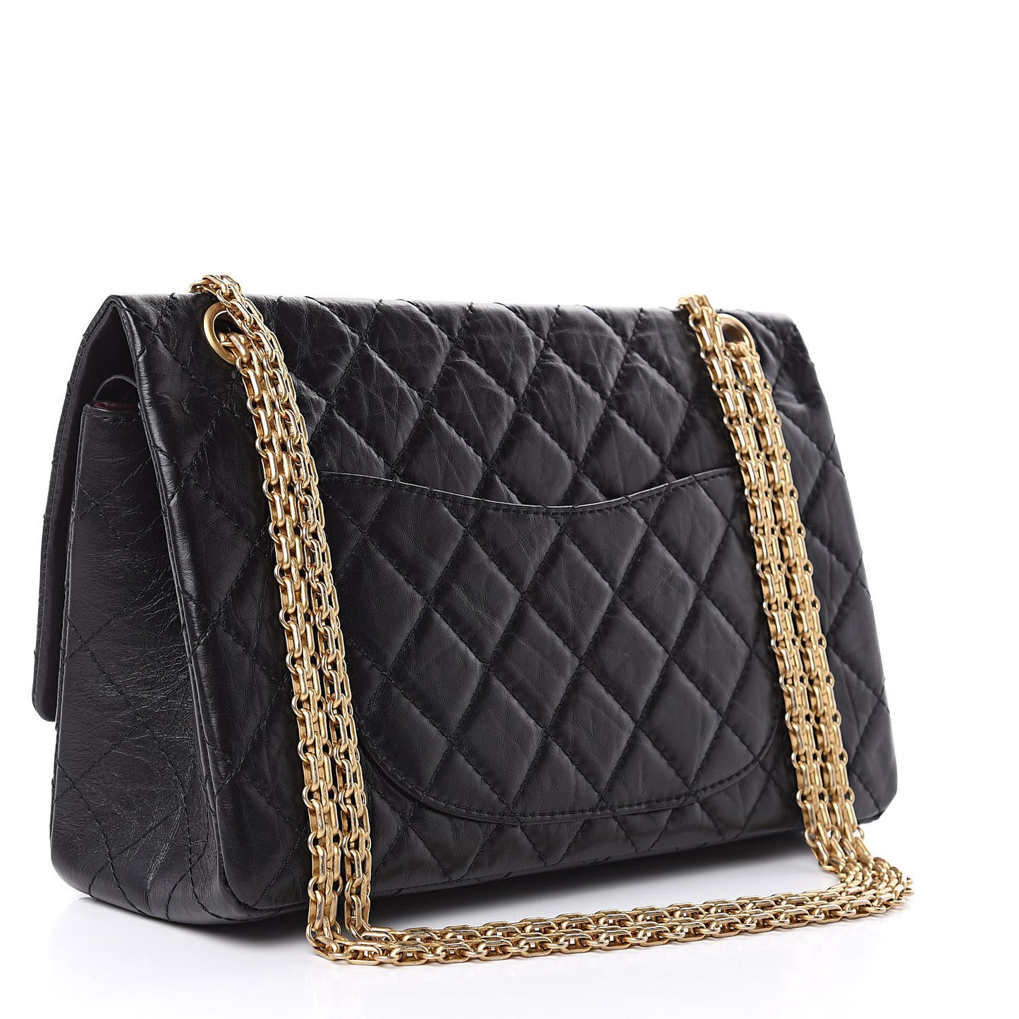 Aged Calfskin Quilted 2.55 Reissue 226 Flap Black