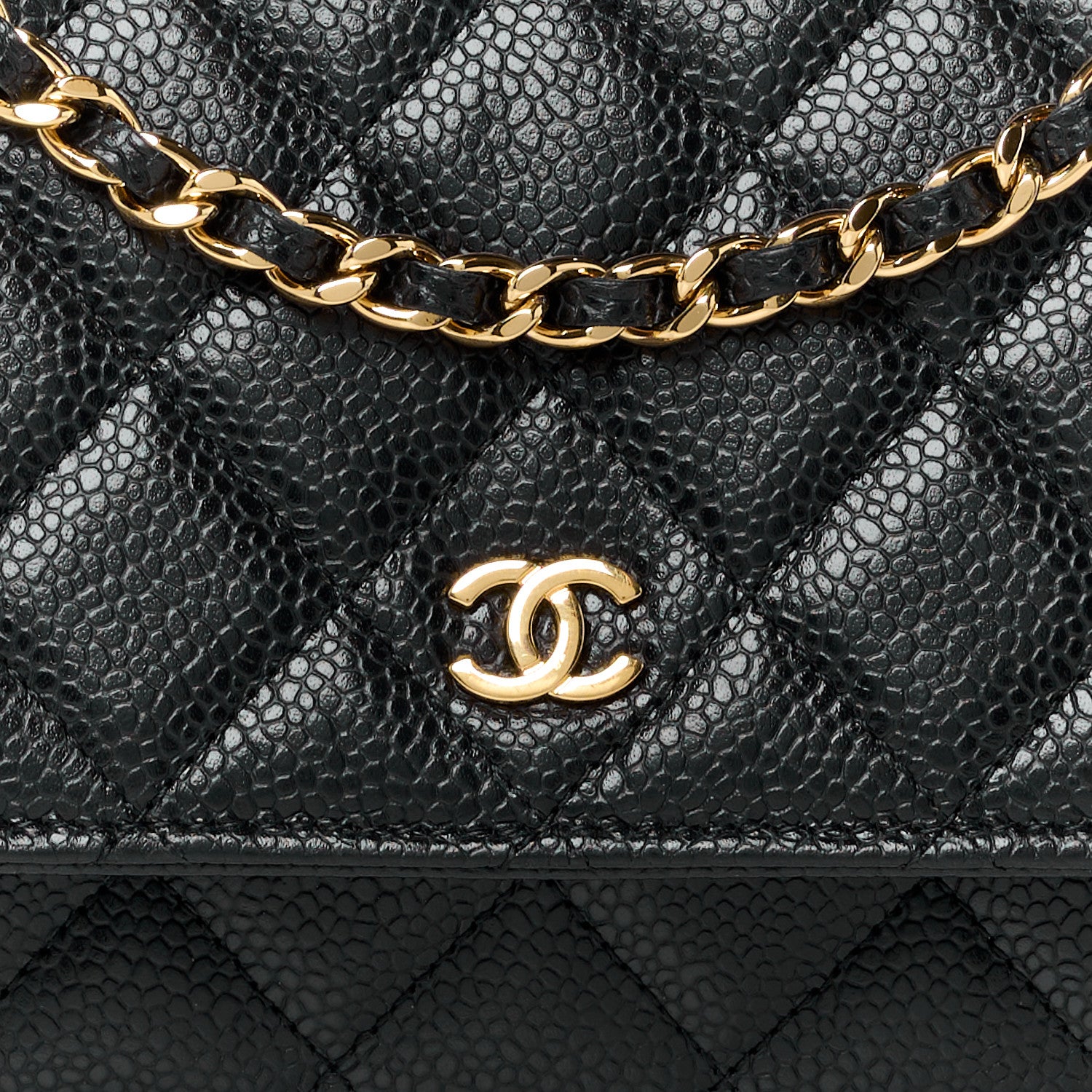 Chanel Caviar Quilted Wallet on Chain WOC Black 9 of 13
