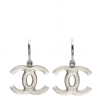 Chanel Baguette Crystal CC Dangle Earrings Silver 3 of 5