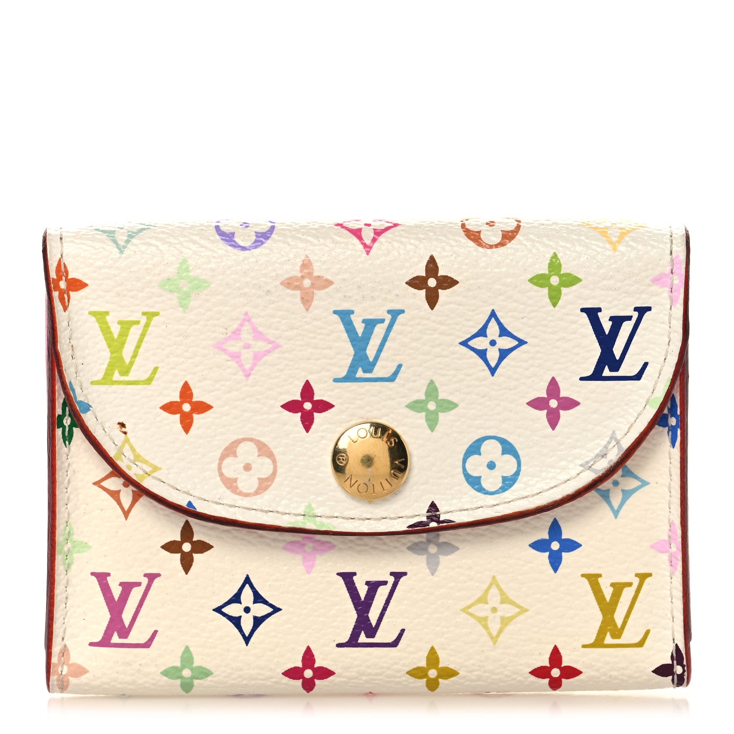 Louis Vuitton Monogram Multicolor Business Card Holder White Litchi 1 of 7