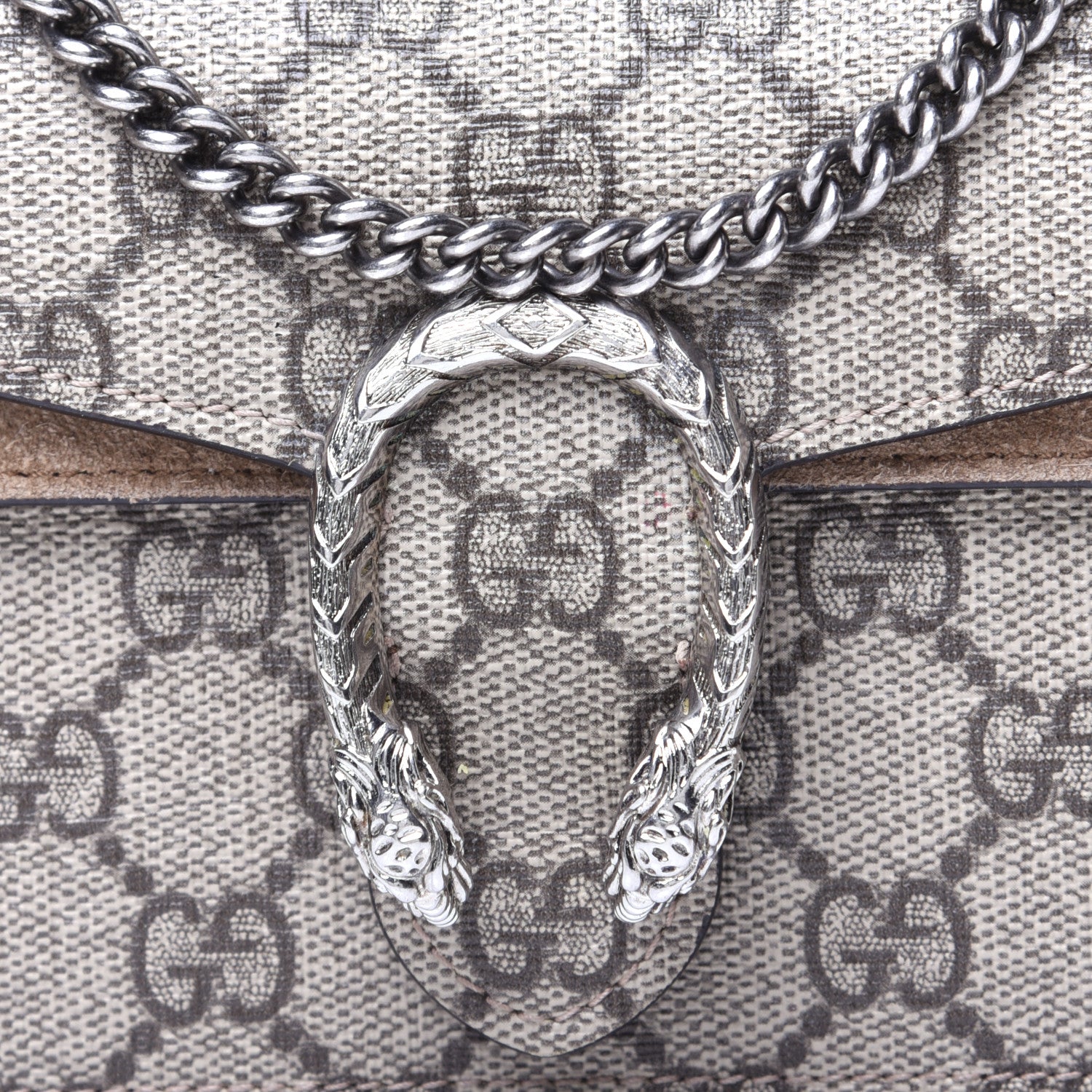 Gucci GG Supreme Monogram Super Mini Dionysus Shoulder Bag Taupe 9 of 12