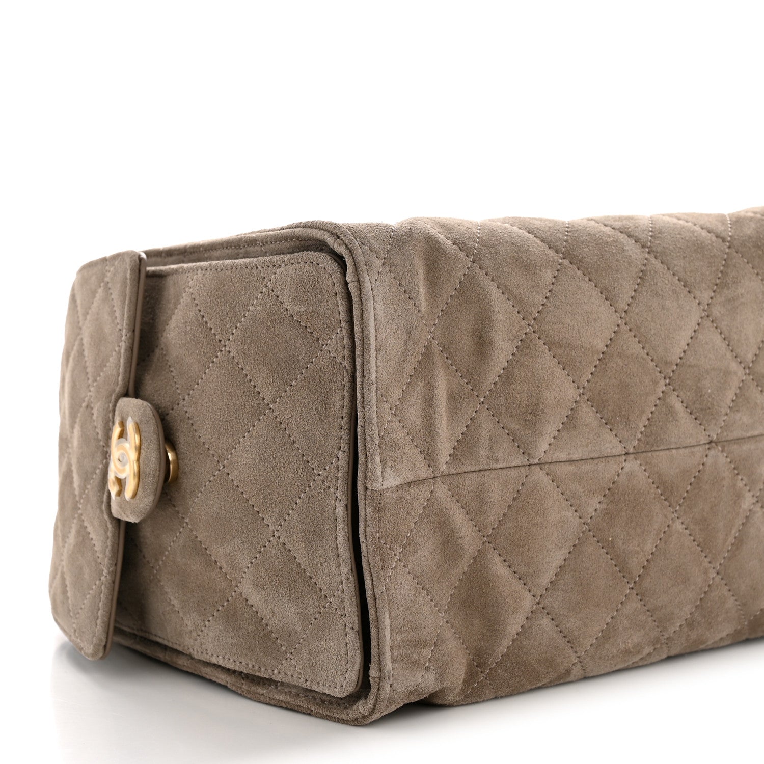 Chanel Suede Quilted Medium Chanel 25 Handbag Grey 10 of 12