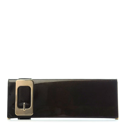 Gucci Patent Glitter Buckle Clutch Black 1 of 4