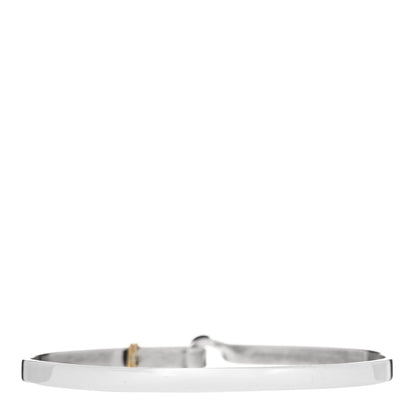 Tiffany Sterling Silver 18K Yellow Gold Hook Eye Bangle Bracelet 2 of 5