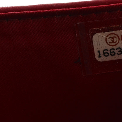 Chanel Lambskin Camellia Embossed Flap Wallet Red 7 of 11