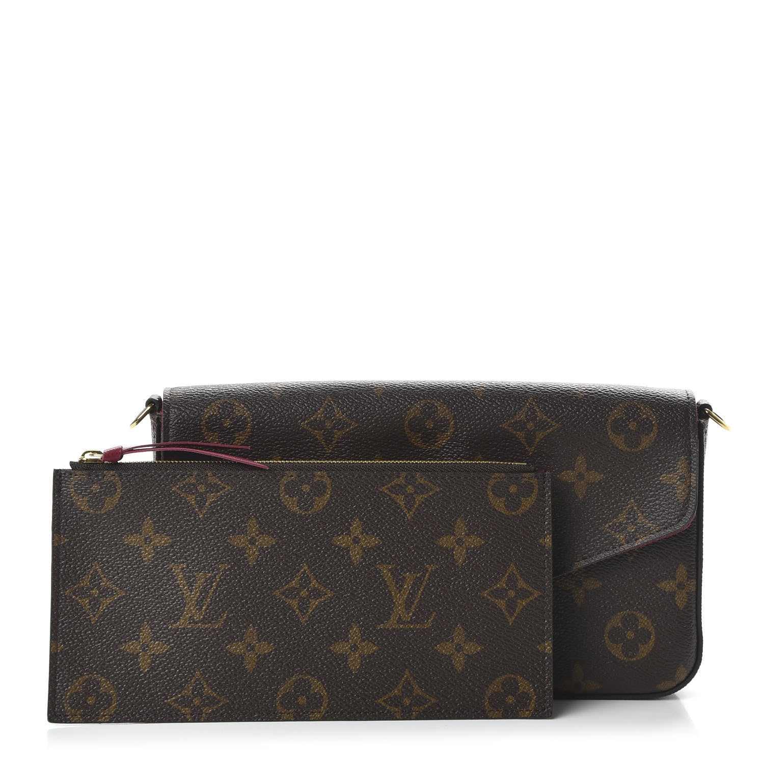 Louis Vuitton Monogram Pochette Felicie Chain Wallet Fuchsia 11 of 11