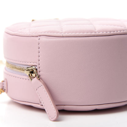 Chanel Calfskin Quilted Pearl Round Clutch With Chain Light Pink 6 of 11