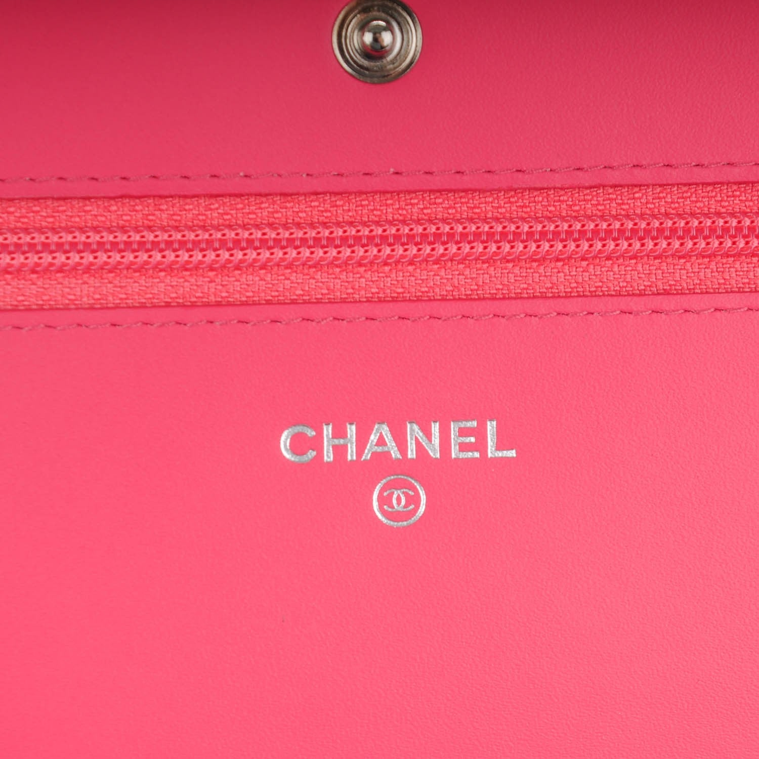 Chanel Caviar Timeless CC Wallet On Chain WOC Pink 6 of 8