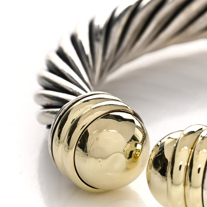 David Yurman Sterling Silver 14K Yellow Gold 10mm Cable Classics Bracelet 4 of 4