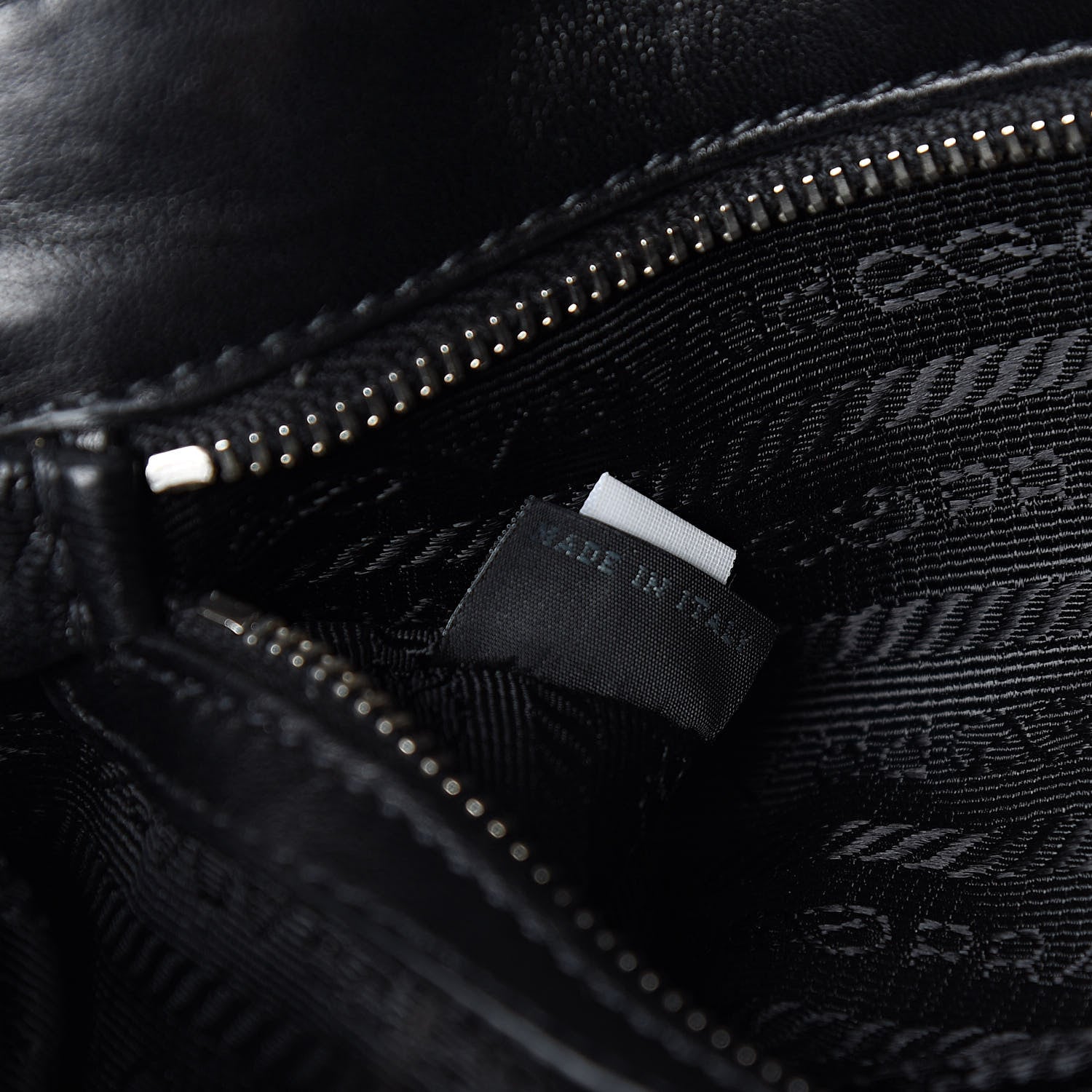 Prada Nappa Gaufre Flap Chain Shoulder Bag Black 7 of 9