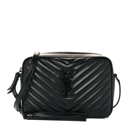 Saint Laurent Calfskin Matelasse Monogram Lou Camera Bag Black 1 of 10
