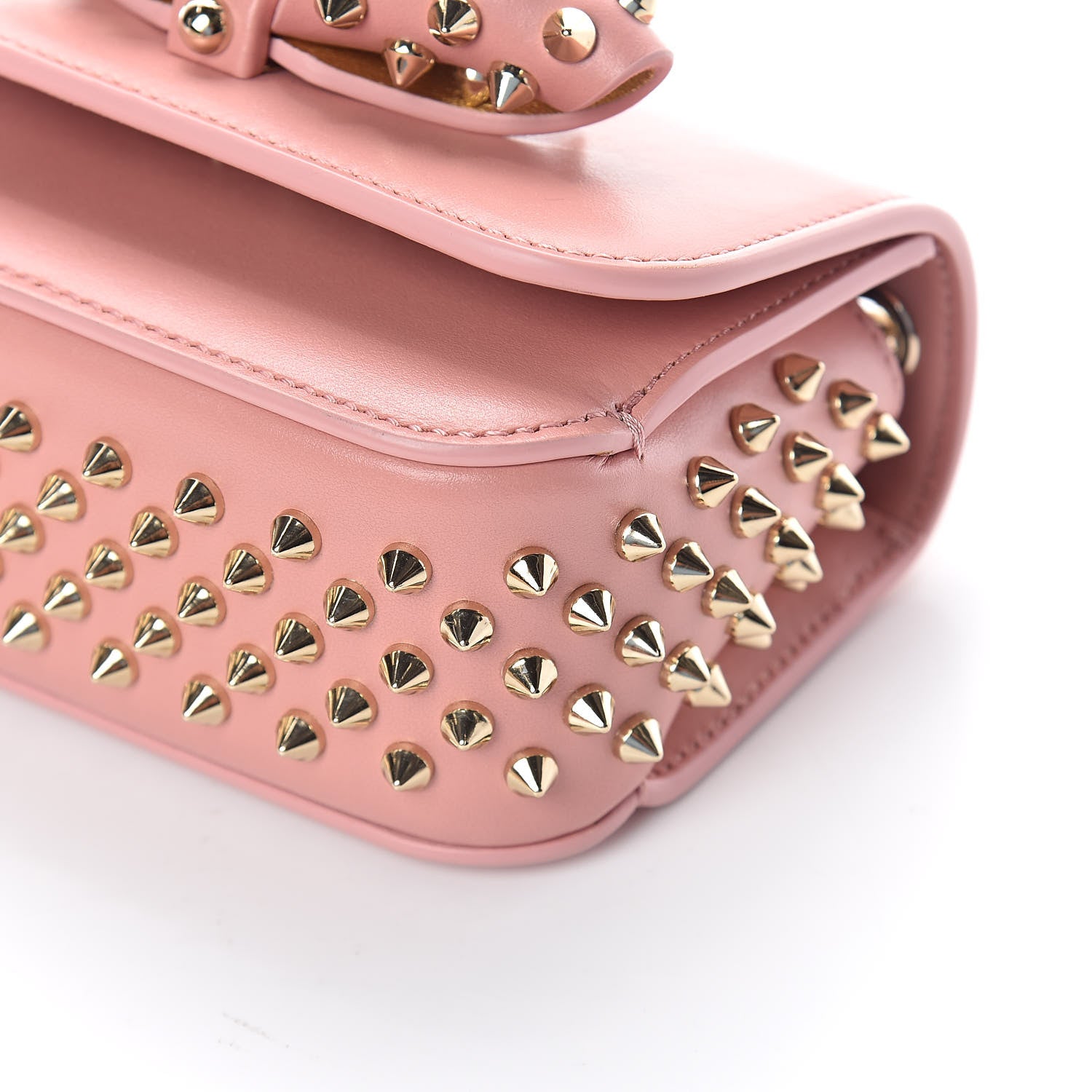 Christian Louboutin Calfskin Spikes Mini Sweety Charity NV Crossbody Bag Ronsard 8 of 8
