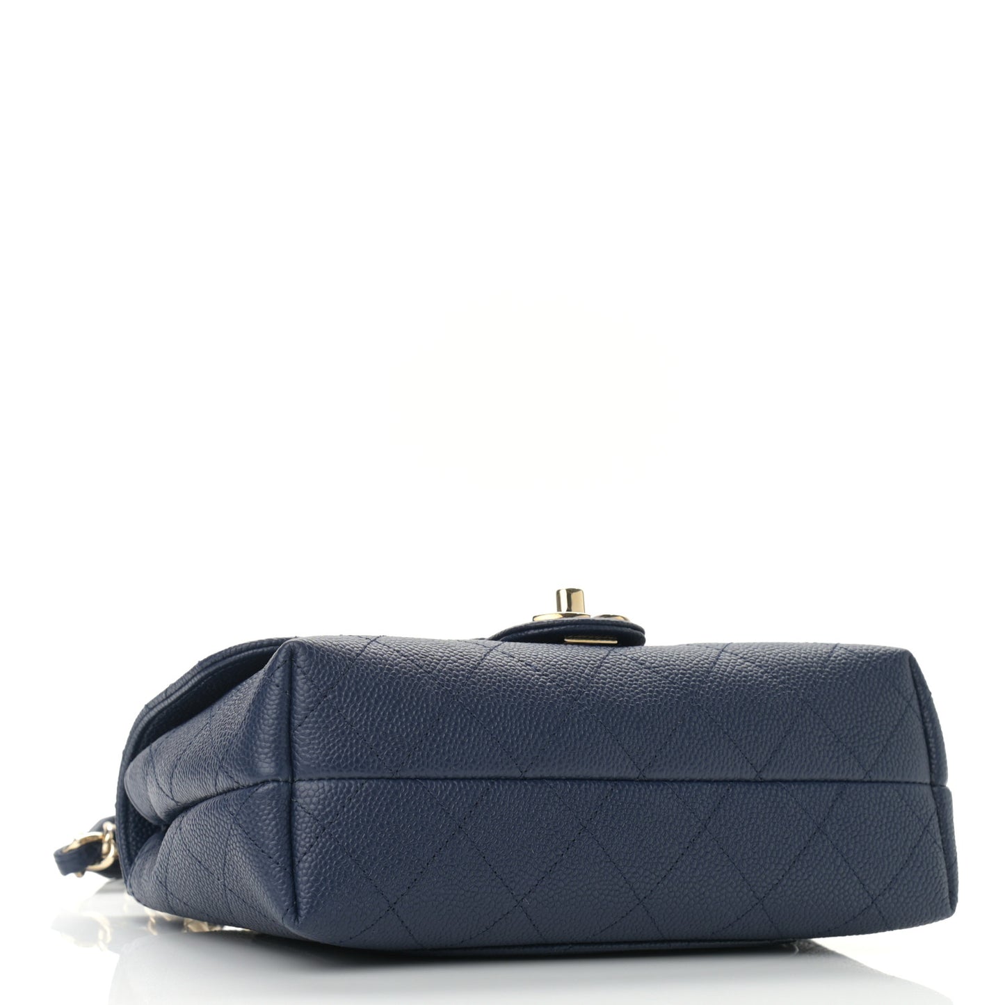 Caviar Quilted Small City Walk Flap Navy Blue