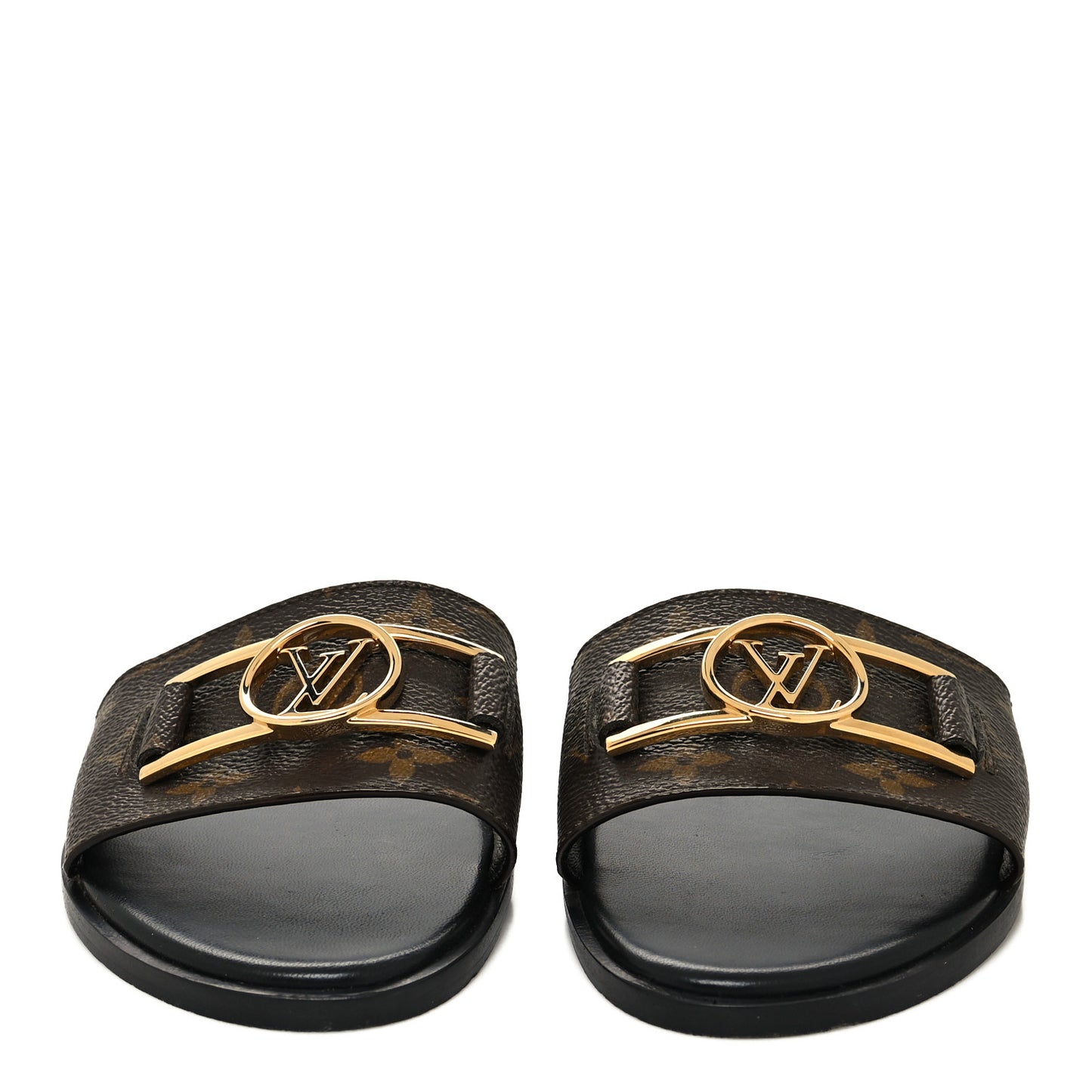 Patent Monogram Lock It Flat Mules 39