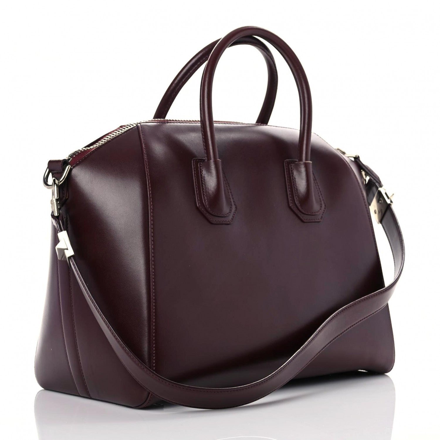 Givenchy Shiny Lord Calfskin Medium Antigona Burgundy 3 of 27