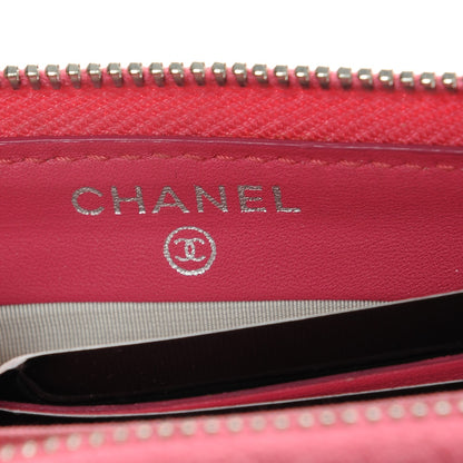 Chanel Patent Quilted Small Zip Around Wallet Pink 6 of 12