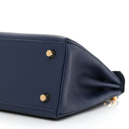Hermes Togo Kelly Retourne 25 Bleu Saphir 10 of 11