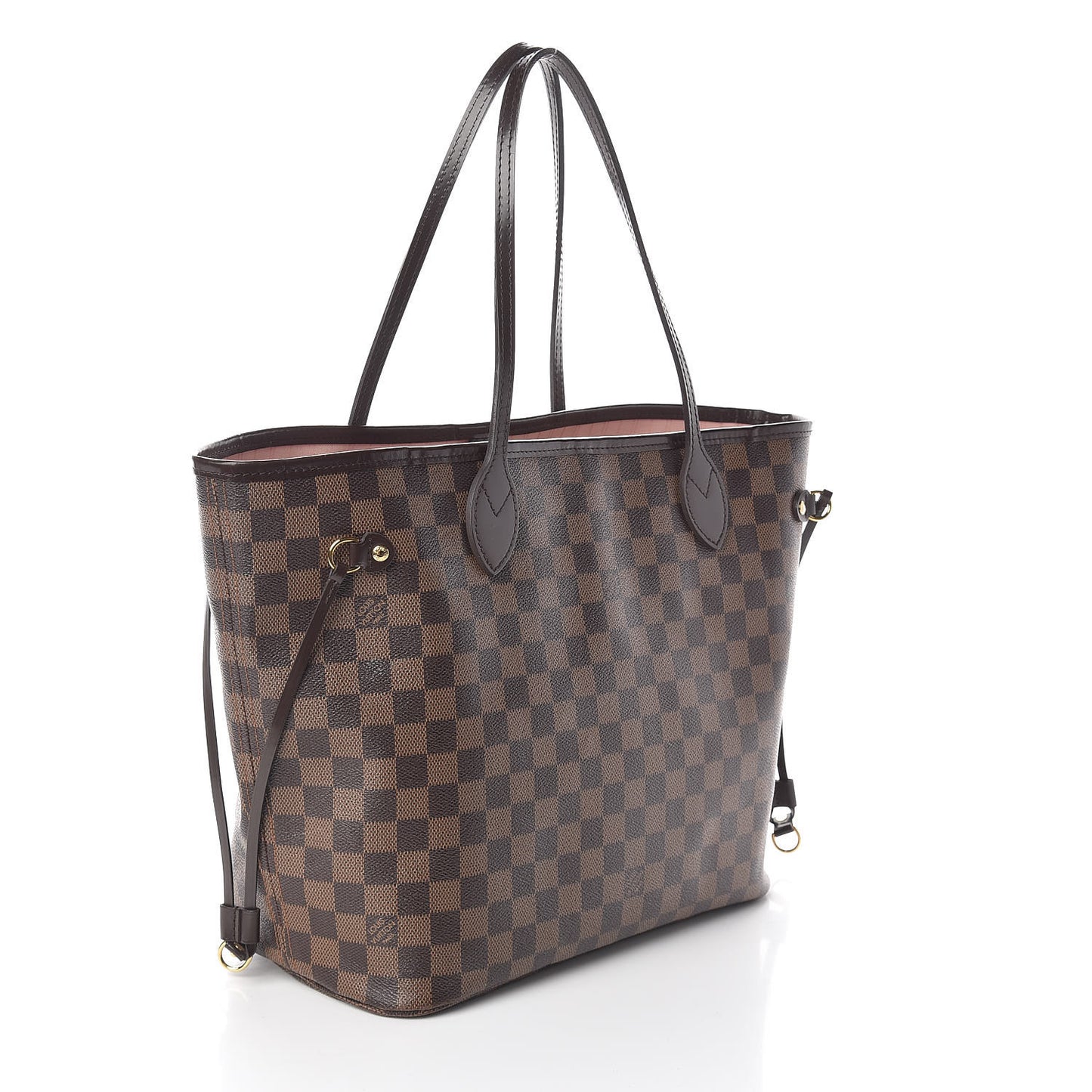 Damier Ebene Neo Neverfull MM Rose Ballerine