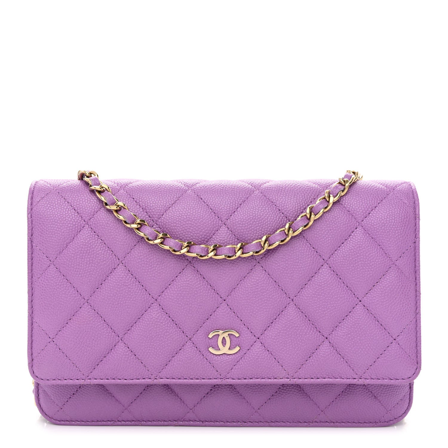 Chanel Caviar Quilted Wallet On Chain WOC Purple 1 of 11