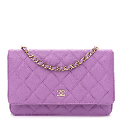 Chanel Caviar Quilted Wallet On Chain WOC Purple 1 of 11