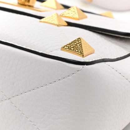 Valentino Garavani Grained Calfskin Medium Roman Stud Shoulder Bag Ivory 11 of 12