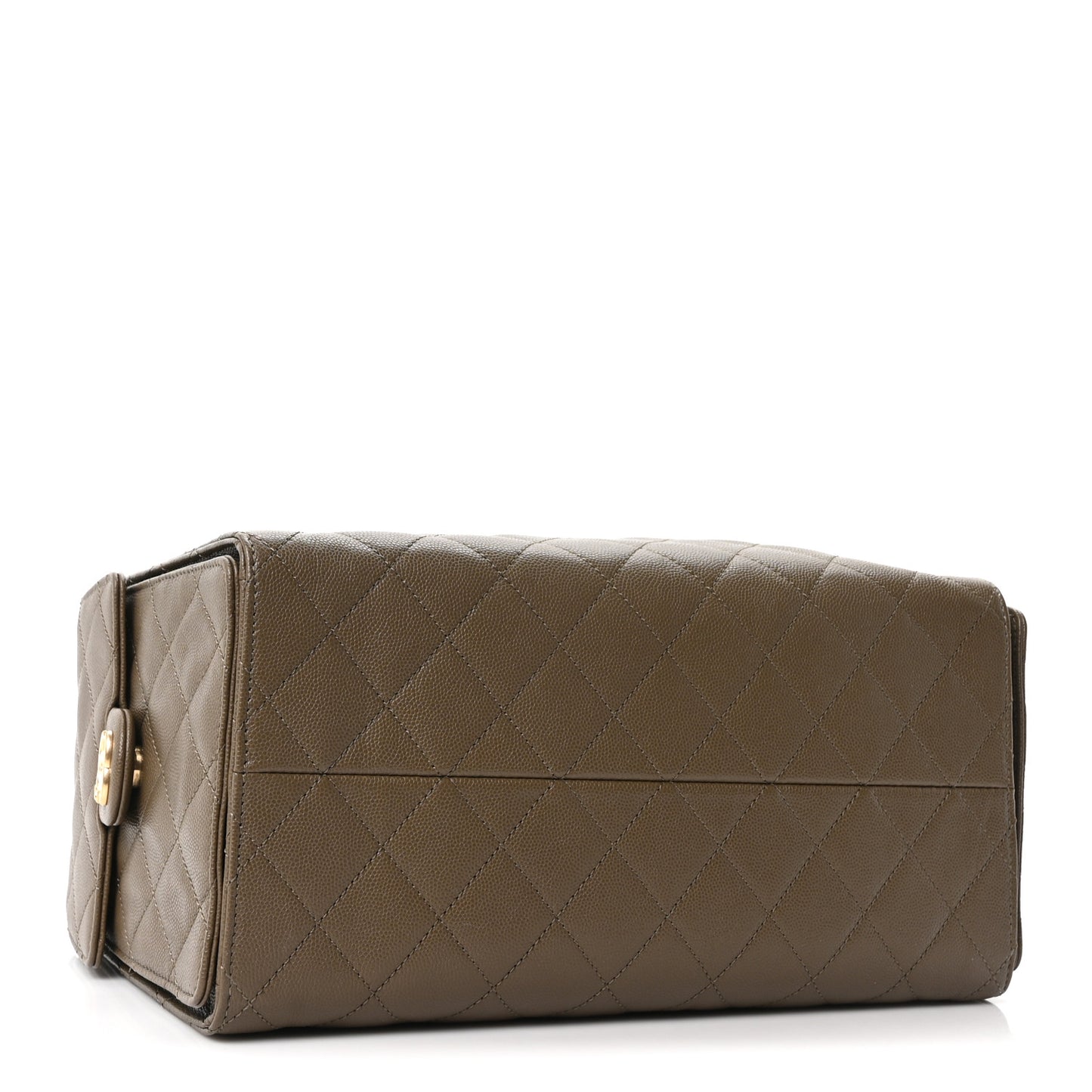 Caviar Quilted Medium Chanel 25 Handbag Dark Khaki