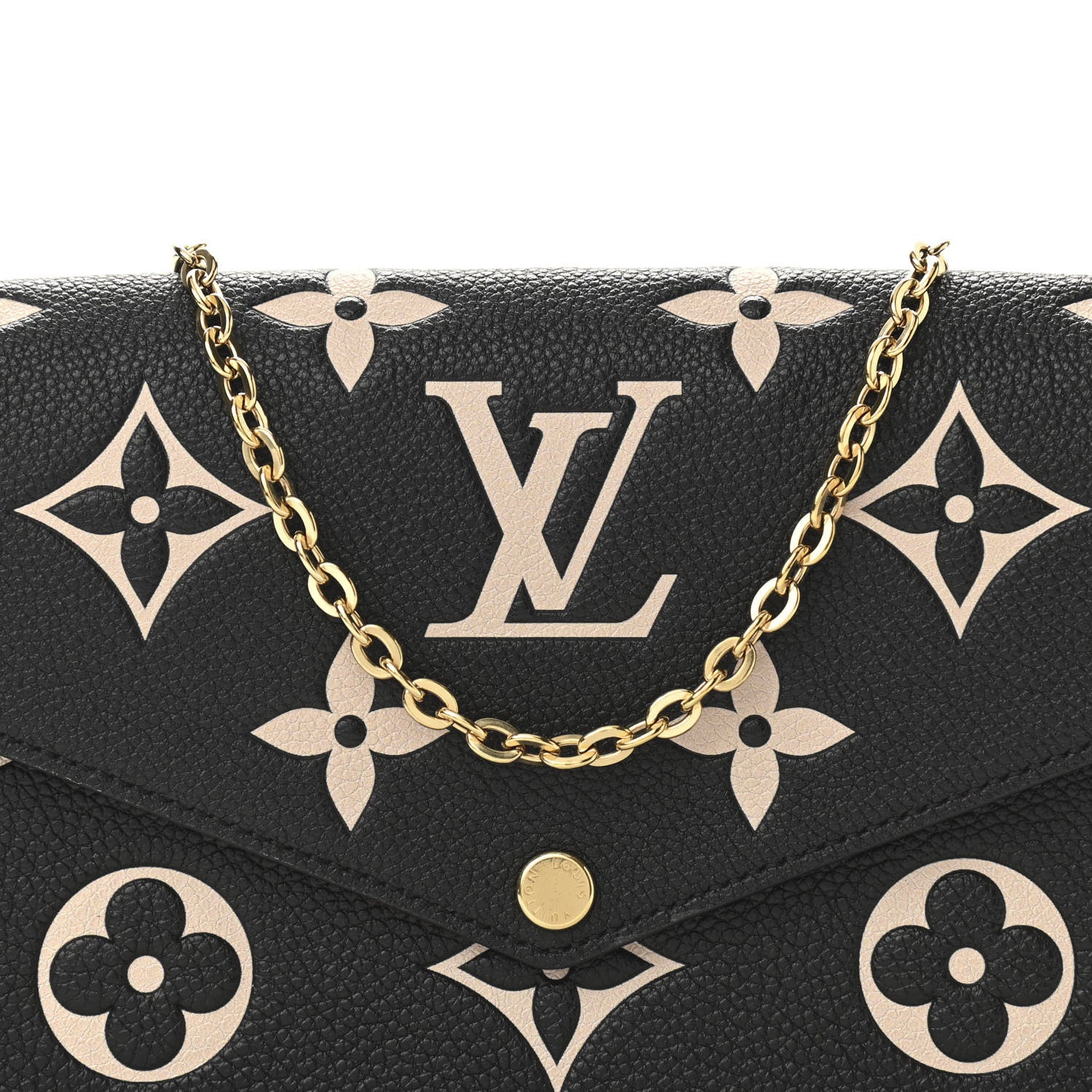 Louis Vuitton Empreinte Monogram Giant Felicie Pochette Black Beige 7 of 9