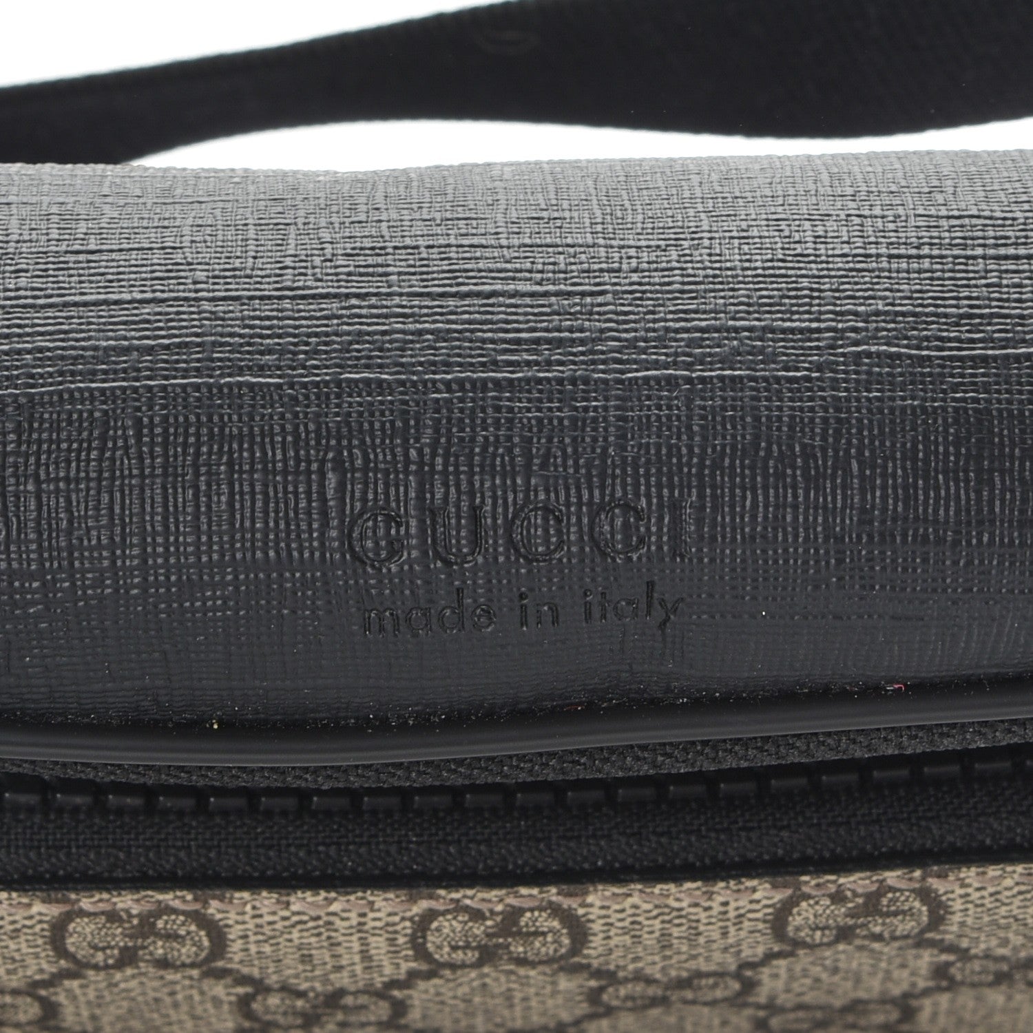 Gucci GG Supreme Monogram Belt Bag Black 8 of 13