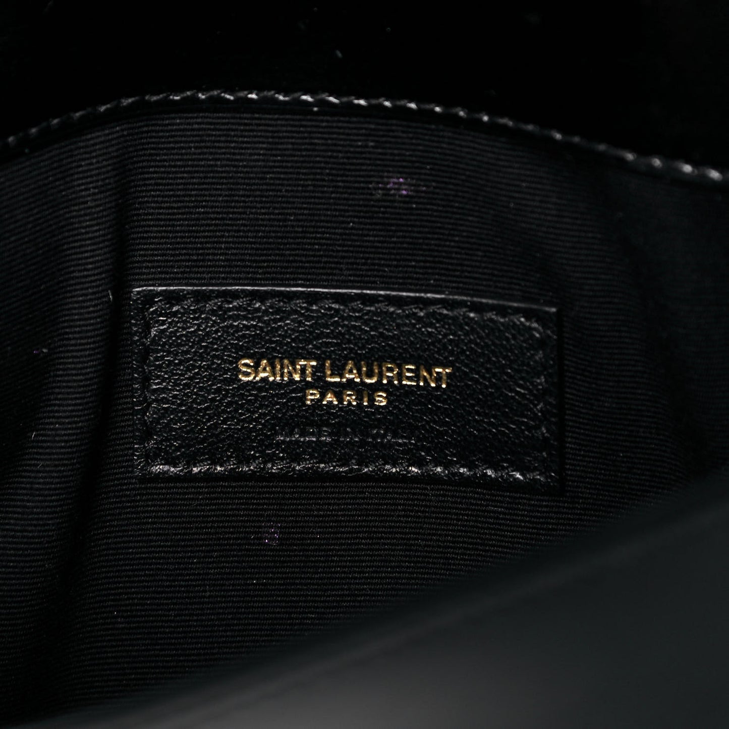 Smooth Shiny Calfskin Monogram Uptown Pouch Black