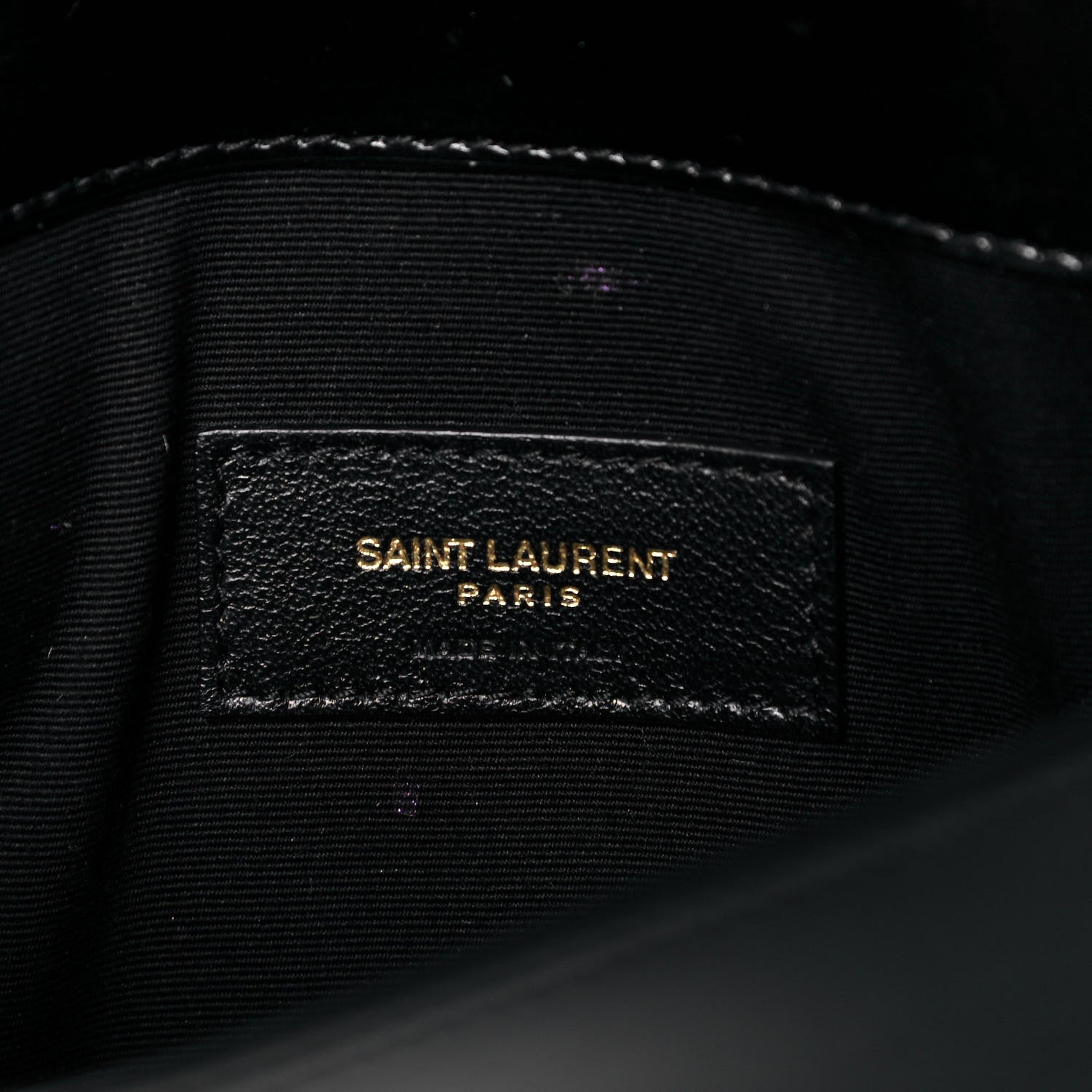 Saint Laurent Smooth Shiny Calfskin Monogram Uptown Pouch Black 7 of 9