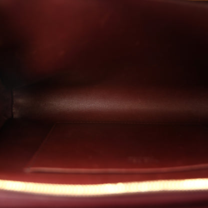 The Row Saddle Calfskin Dalia Baguette Shoulder Bag Burgundy 5 of 9
