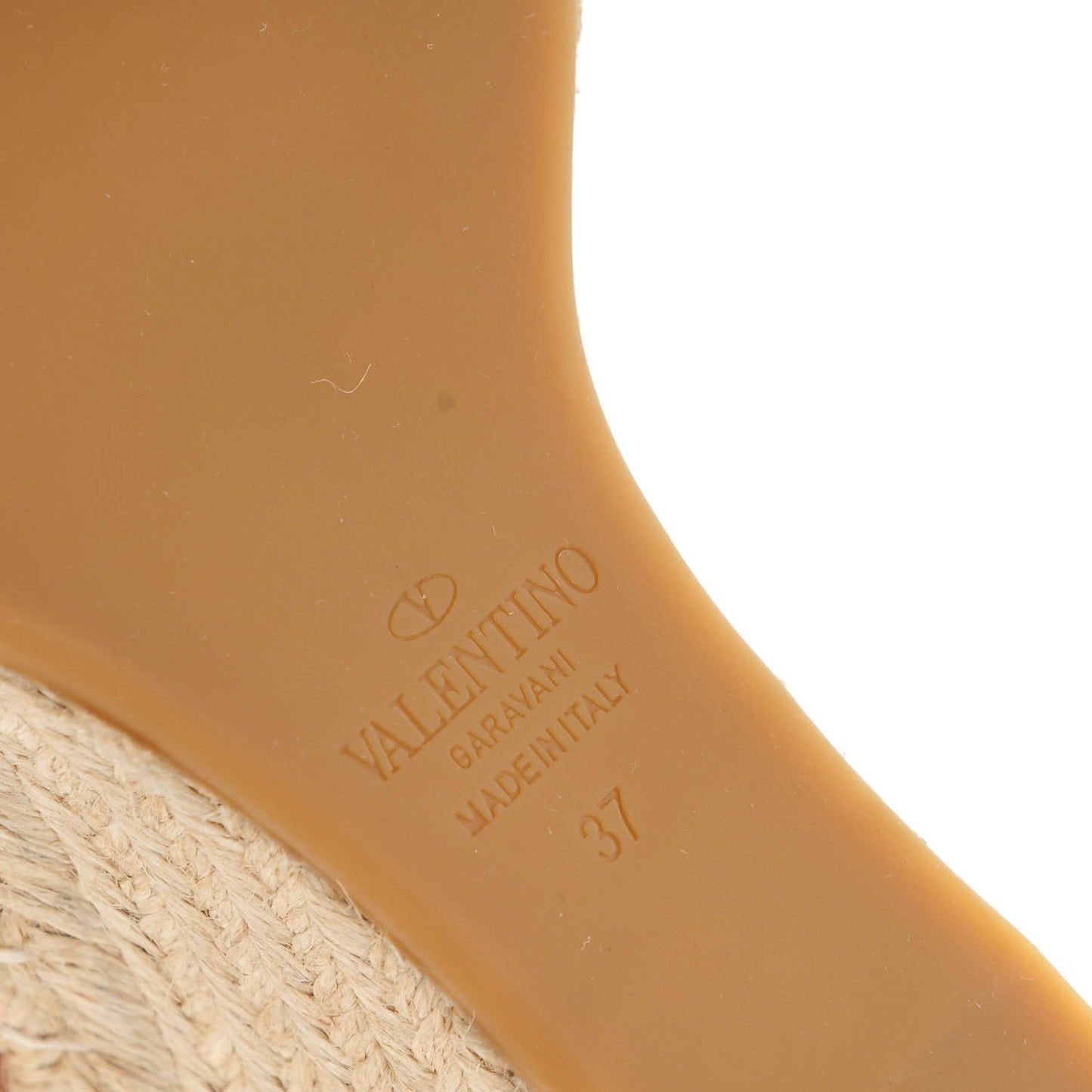 Calfskin 1975 Stripes Espadrille Wedges 37 Multicolor Mandarin Sorbet