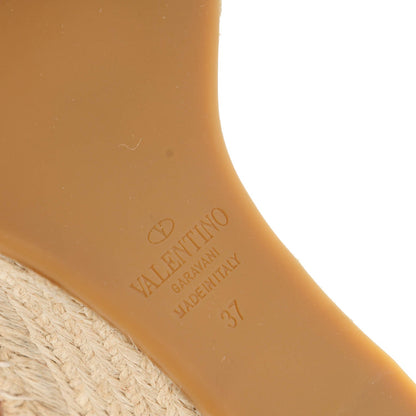 Valentino Garavani Calfskin 1975 Stripes Espadrille Wedges 37 Multicolor Mandarin Sorbet 7 of 7