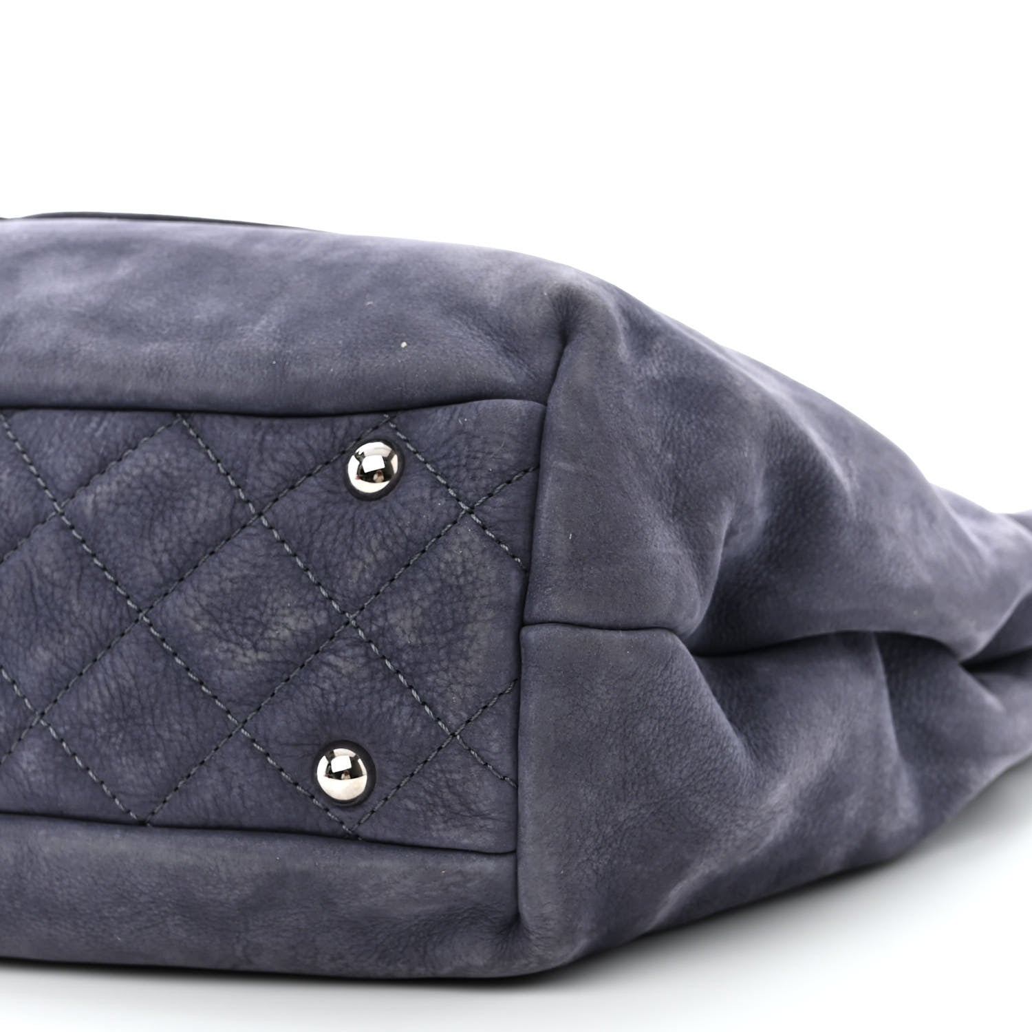 Chanel Nubuck Large Trianon Tote Navy Blue 11 of 11