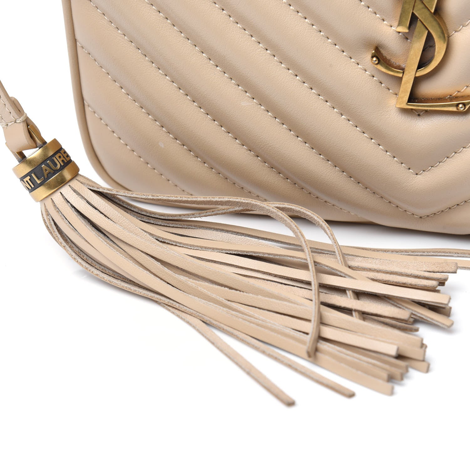 Saint Laurent Calfskin Matelasse Monogram Lou Camera Bag Nude Powder 26 of 29