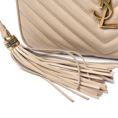 Saint Laurent Calfskin Matelasse Monogram Lou Camera Bag Nude Powder 26 of 29